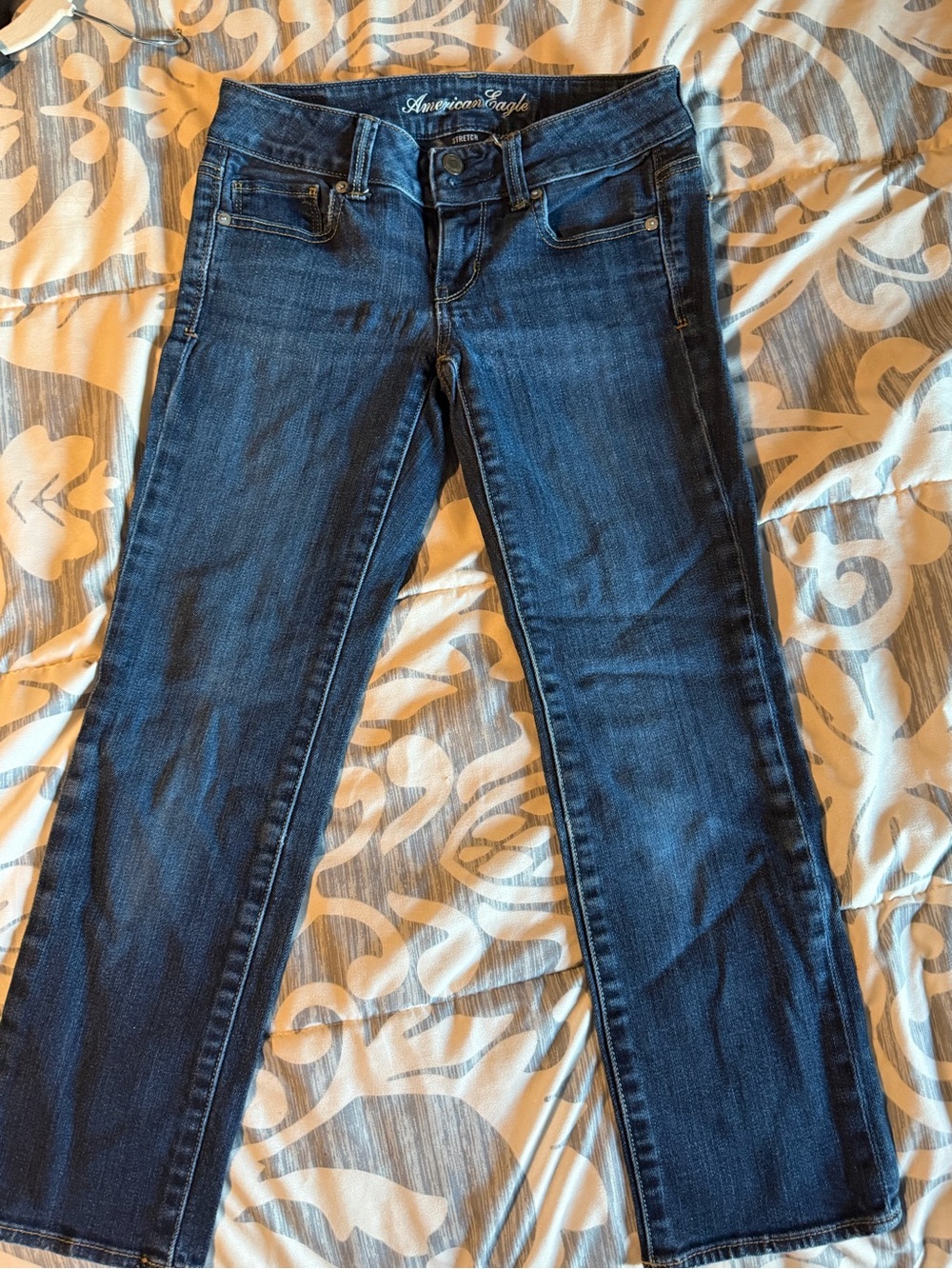 American Eagle Outfitters Women's Dark Blue Skinny Jeans size 0
